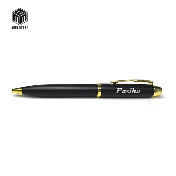 Classic Matt Black Ball Pen With Engrave Name