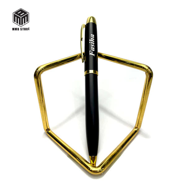 Classic Matt Black Ball Pen With Engrave Name