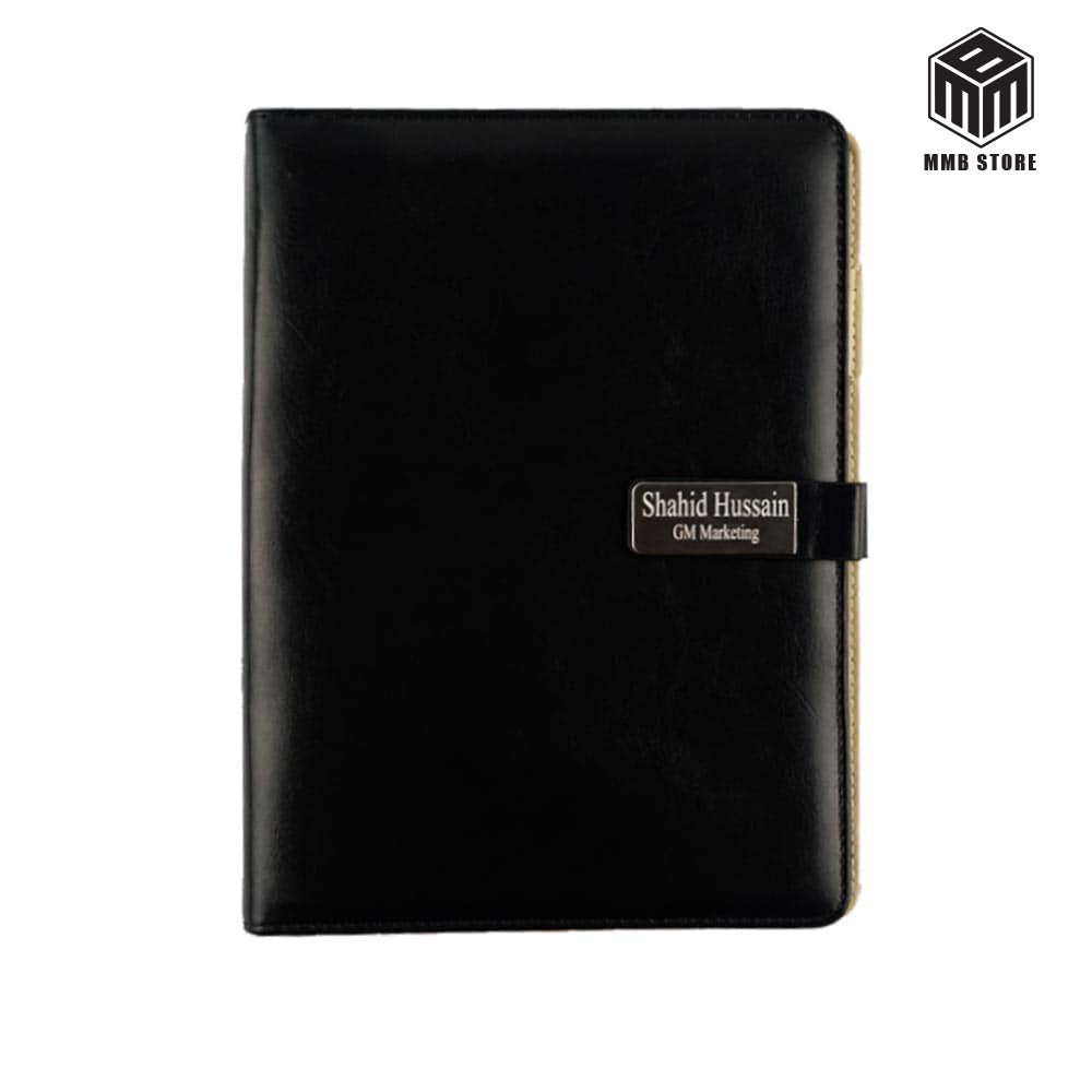 Leatherette Executive Journal Diary With Magnetic Closing, Pen Holder & Cards Holders  Name Engraved