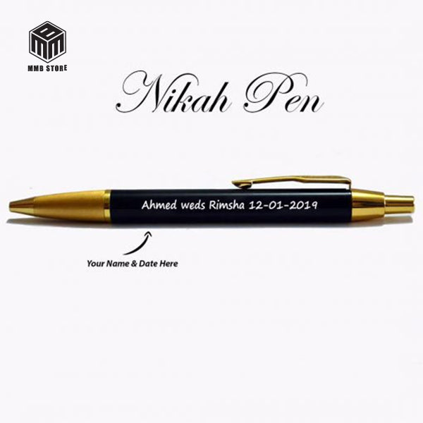 Luxurious Nikah Pen With Engraved Names & Date